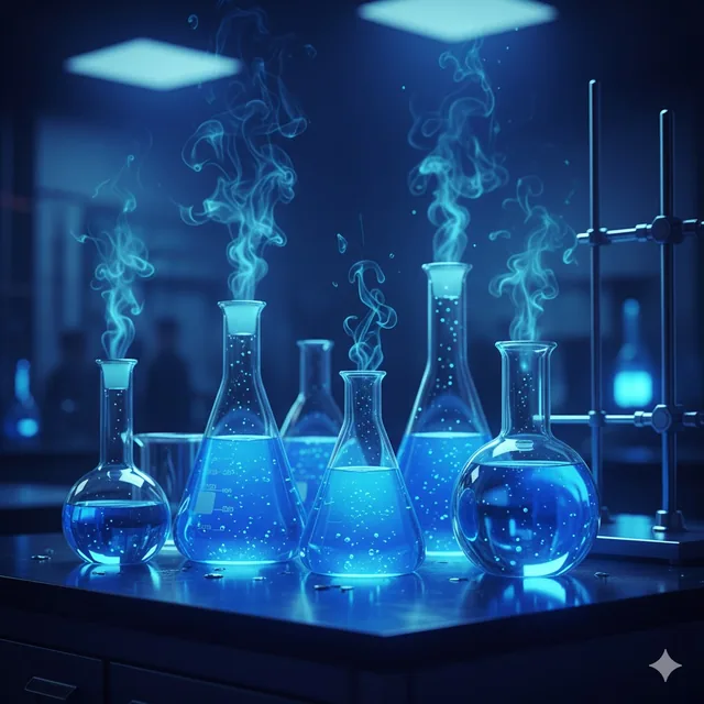 Lab equipment representing researching companies before applying